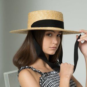BNWT Avenue 'Josephine' Classic Boater Hat